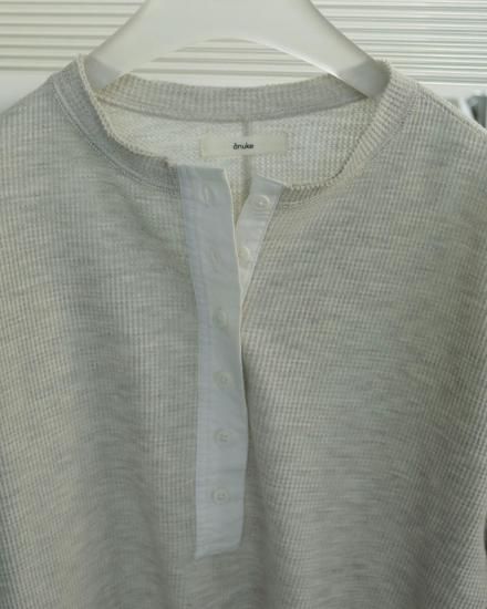 Waffle Henley Tops/anuke'62520628 - Select Shop Loozel
