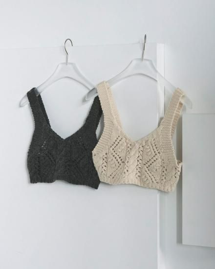 Cable Knit Bustier/anuke'62520506 - Select Shop Loozel