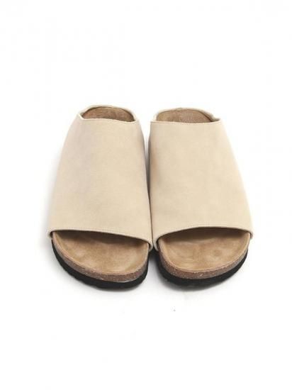 新品 エトレETRE TOKYO スウェードフットベッドサンダル ライトベージュ スウェードフットベッドサンダル(36 BEIGE): シューズ │ ETRE