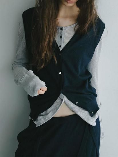 ★【美品】セオリーリュクス ニットカーディガン ハイゲージウール 紺ネイビー Theory luxe（セオリーリュクス）公式通販サイト