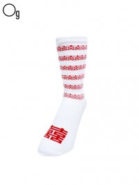 GanaG Socks<br>Double Happiness Socks / WHITE