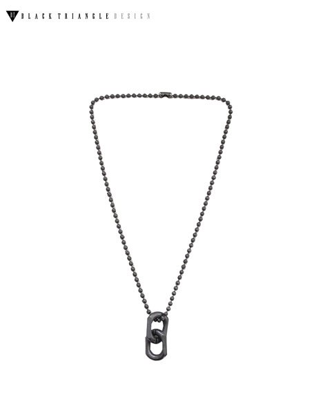 BLACK TRIANGLE DESIGN】CHAIN BITS short necklace / BLACK