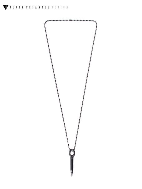 BLACK TRIANGLE DESIGN】BULLET long chain necklace / BLACK