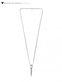 【BLACK TRIANGLE DESIGN】<br>BULLET long chain necklace / SILVER