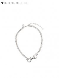 【BLACK TRIANGLE DESIGN】<br>NASCAN & SPIKE short necklace / Silver