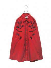 USED<br>CROSS EMBROIDERY WESTERN SHIRT