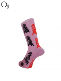 【GanaG Socks】<br>japanese tribe socks 2.0 / RAME-PINK