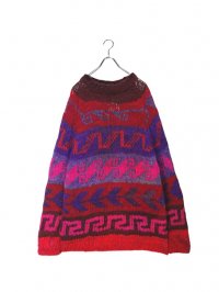【USED】<br>NATIVE PATTERN LOW GAUGE HAND KNIT