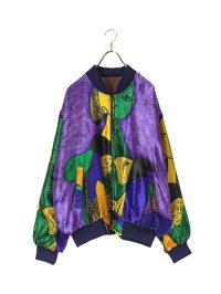 【USED】<br>PICASSO SATIN BOMBER JACKET