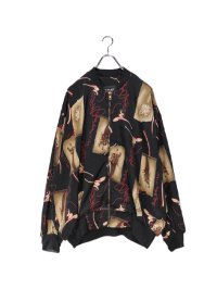 【USED】<br>ART GRAPHIC PATTERN SILKY JACKET
