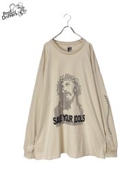 Past and Drifters<br>SAVE YOUR IDOL L/S BIG Tee / BEIGE