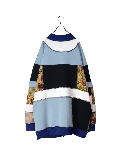 YOI KADAKADA】Patchwork sweat big cardigan - upanishad. ONLINE SHOP