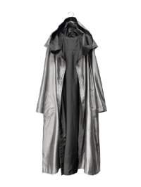 【USED】<br>BIG HOODED SILVER LONG COAT