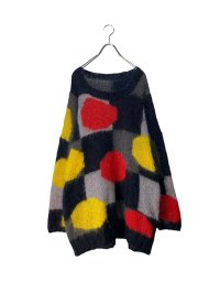 【USED】<br>SPOT PATTERN BIG MOHAIR KNIT
