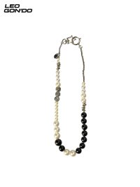 【LEO GON'DO】<br>Mixed material bead necklace (B)