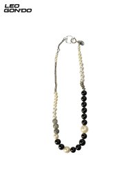 【LEO GON'DO】<br>Mixed material bead necklace (A)