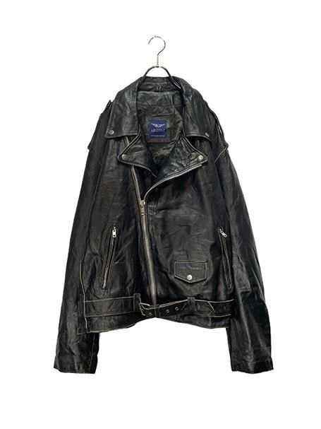 USED】BIG LEATHER DOUBLE RIDERS JACKET - upanishad. ONLINE SHOP