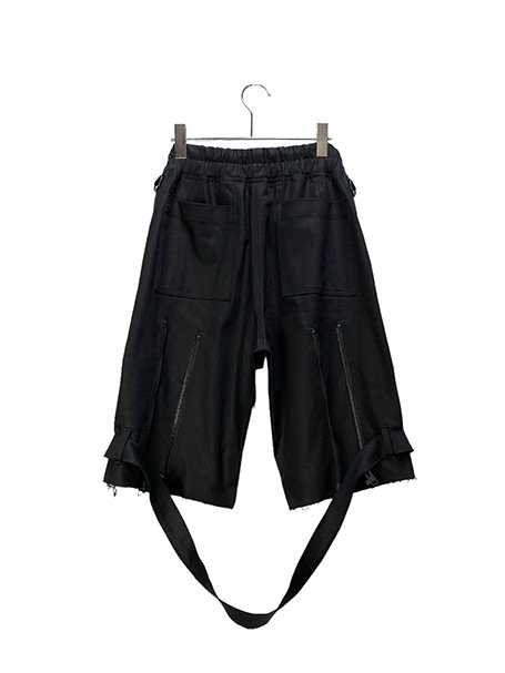 SHINICHI SUMINO】CUT OFF BONDAGE DENIM SHORT PANTS - upanishad. ONLINE SHOP