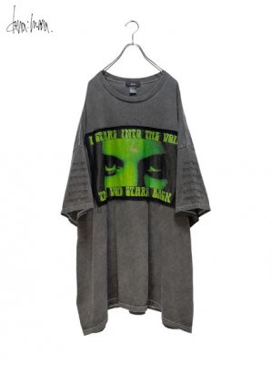 dena:mana<br>"VOID" Faded huge Tee / faded BLACK