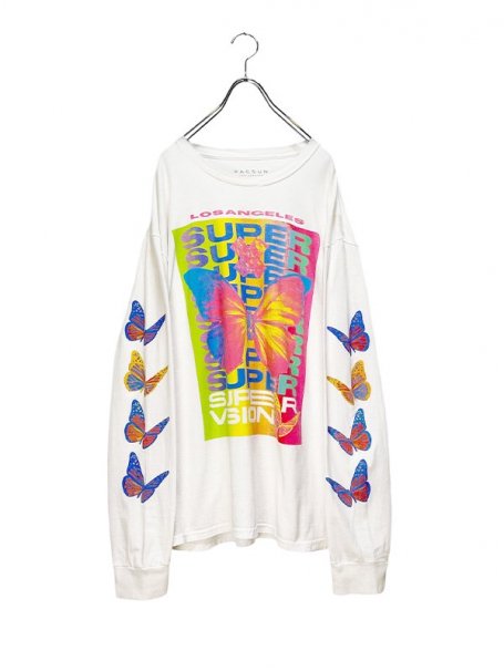 USED<br>butterfly arm print L/S Tee