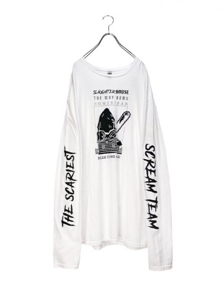 USED<br>slaughter house arm print BIG L/S Tee