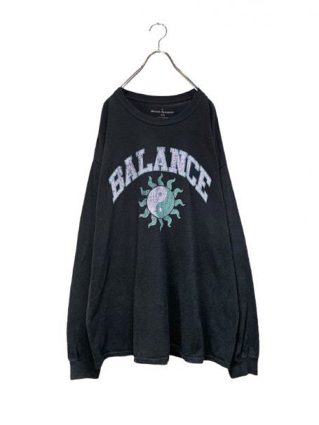 USED<br>Ying-Yang college logo L/S Tee