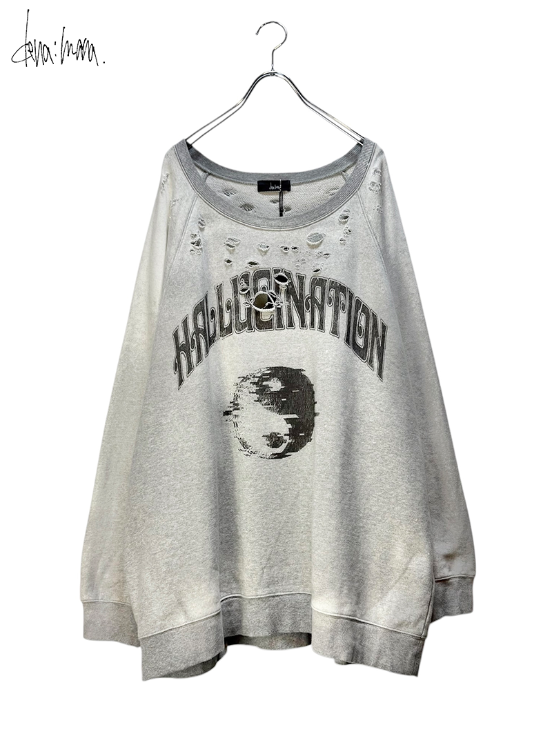 ��dena:mana��"HULLCINATION" fade & damage oversized sweat