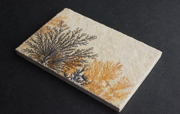 美しいデンドライト（dendrite、樹枝状晶）、忍石アート作品