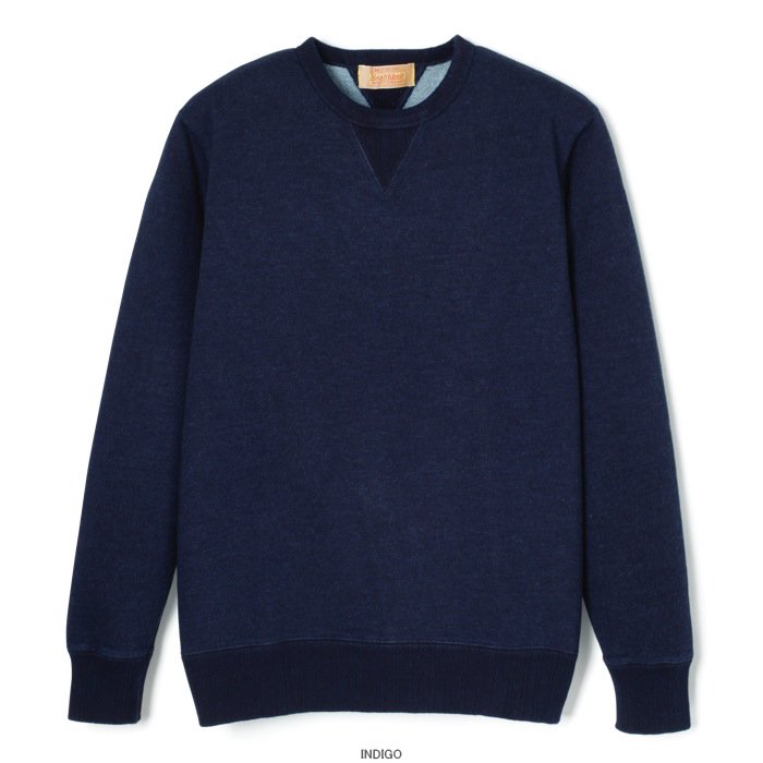 Healthknit（ヘルスニット）/ Indigo Slab Sweat Crew Neck L/S