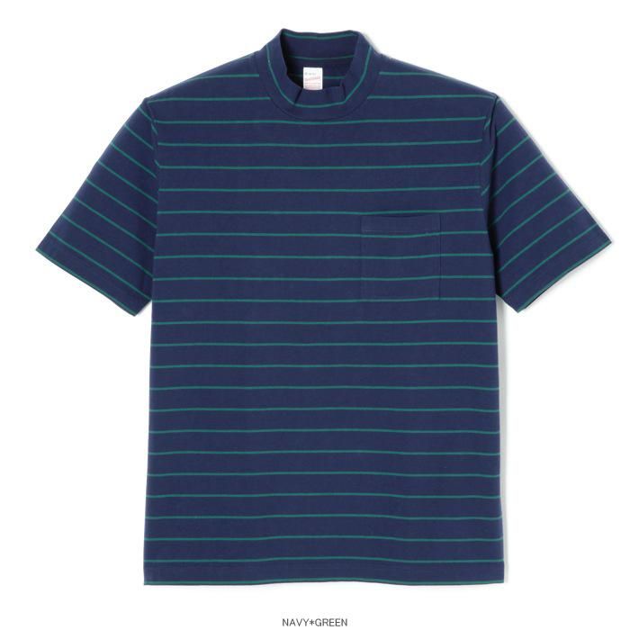 Border Mock Neck S/S Tee（ボーダーモックネックショートスリーブTee） - ヘルスニットの公式通販サイト │  Healthknit Online Shop