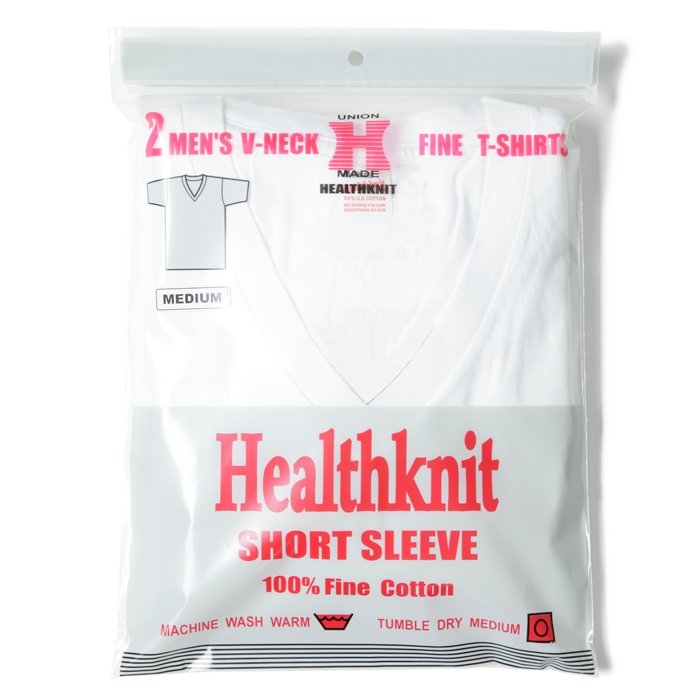 Healthknit（ヘルスニット）/ Basic 2P V-Neck S/S Tee （ベーシック 2