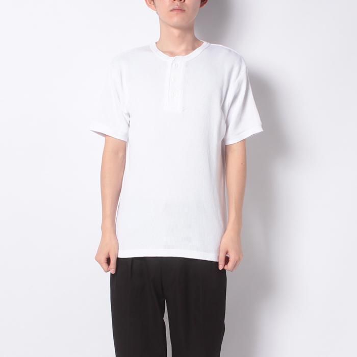 Functional Fabric Waffle Henleyneck S/S（ファンクショナルファブリックワッフル ヘンリーネック半袖Tシャツ  #1201） - ヘルスニットの公式通販サイト │ Healthknit Online Shop