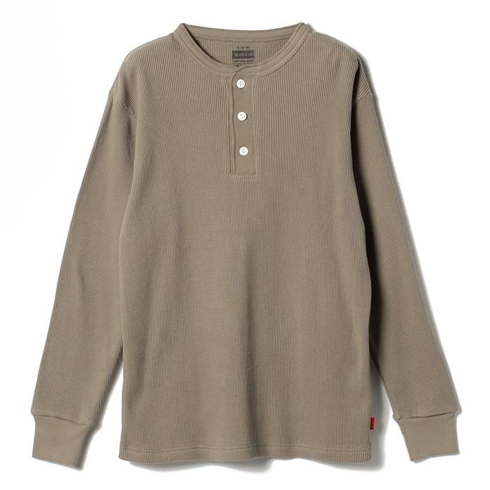 新品 kinema waffle henley neck ナチュラル Sサイズ 世界の - www