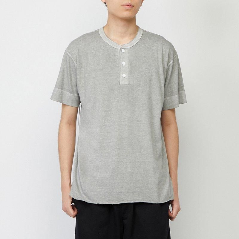 ピグメント染め】ヘンリーネック半袖Tシャツ #10060 - ヘルスニットの