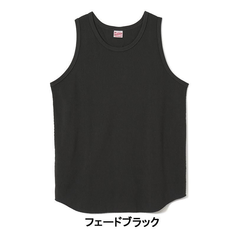 ⭐️プリーツプリーズタタミタンクトップ黒極美品⭐️ サーマルキングラッセルハニカム タンクトップ #52030