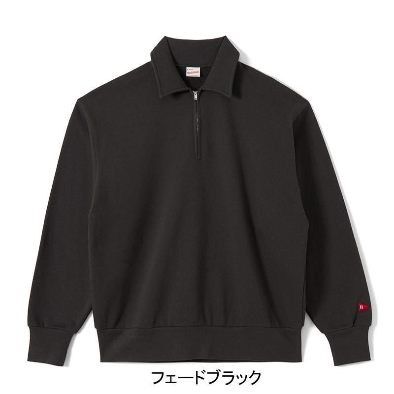 クラシックスウェット 衿付きハーフジップ 長袖