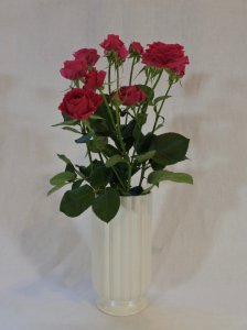 Art Deco rib pillar vase pottery / アールデコ 柱モチーフ花器