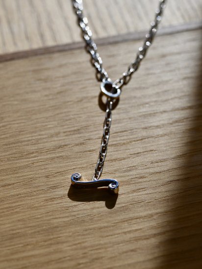 silver necklace with pillar hook / 神殿の柱のTバーのシルバーネックレス - Furnishing