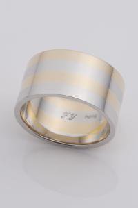 gold & platinum stripe wide ring / ɤȥץʤΥȥ饤׻