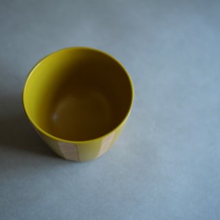 小島尚　フリーカップ ミニ（しのぎ・黄）