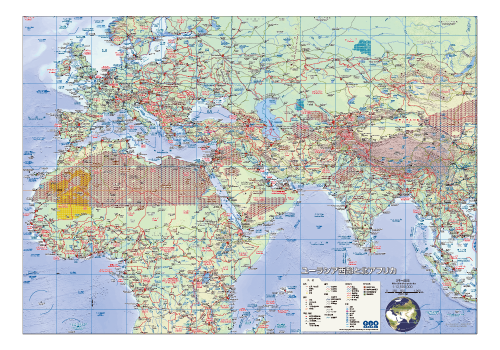 ユーラシア西部と北アフリカ地図 地図ちず店