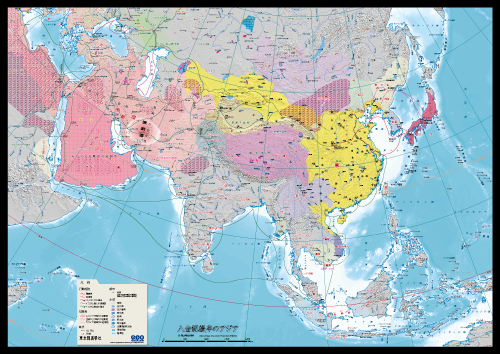八世紀後半のアジア 地図ちず店