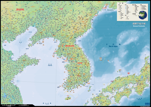 朝鮮半島全域 内外地図株式会社が運営する地形図や各種書籍 地図のお供グッズ 雑貨のオンラインショップ