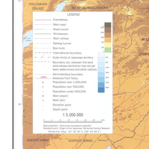 500万分1 JAPAN AND ITS SURROUNDINGS - 内外地図株式会社が運営 500万分1 JAPAN AND ITS SURROUNDINGS - 内外地図株式会社が運営