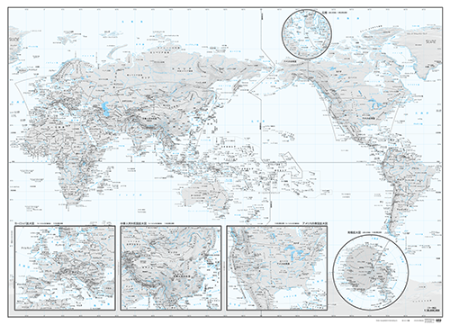白地図 世界全図 自然 地図ちず店