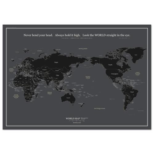 シンプルな世界地図ポスター 地図ちず店