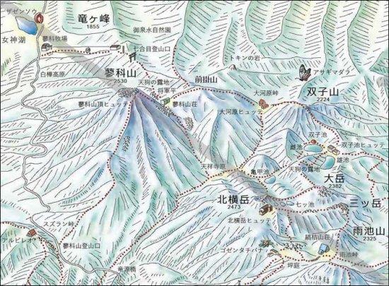 八ヶ岳鳥瞰マップ「ヤツの地図」 - 内外地図株式会社が運営する地形図や各種書籍、地図のお供グッズ・雑貨のオンラインショップ
