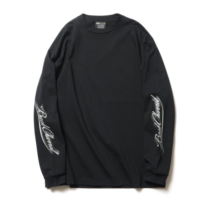 Back Channel SLEEVE PRINT LONG SLEEVE T - BLACK SUGAR