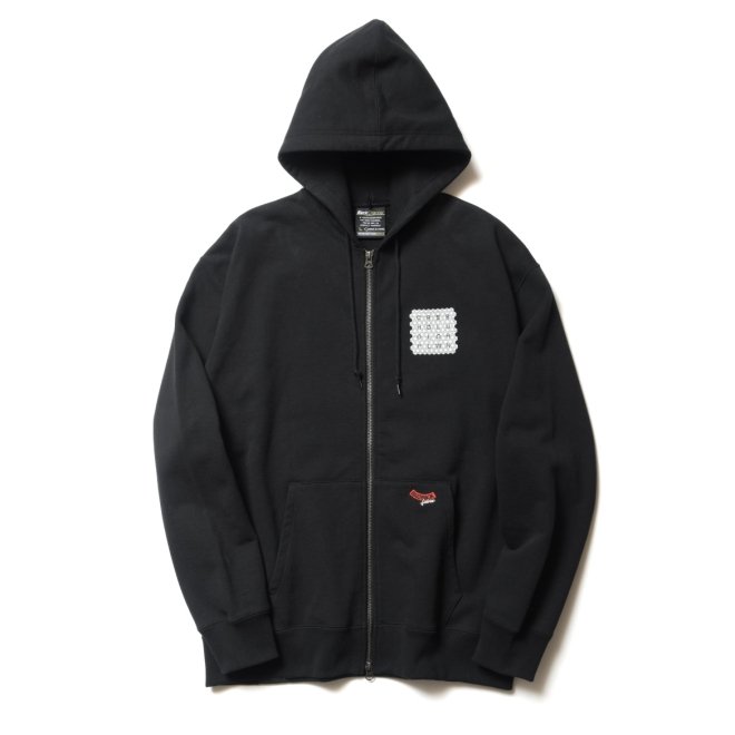 Back Channel raidback fabric FULL ZIP PARKA - BLACK SUGAR