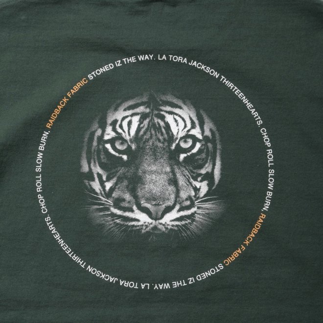 <img class='new_mark_img1' src='https://img.shop-pro.jp/img/new/icons7.gif' style='border:none;display:inline;margin:0px;padding:0px;width:auto;' />Back Channel raidback fabric TIGER TEE